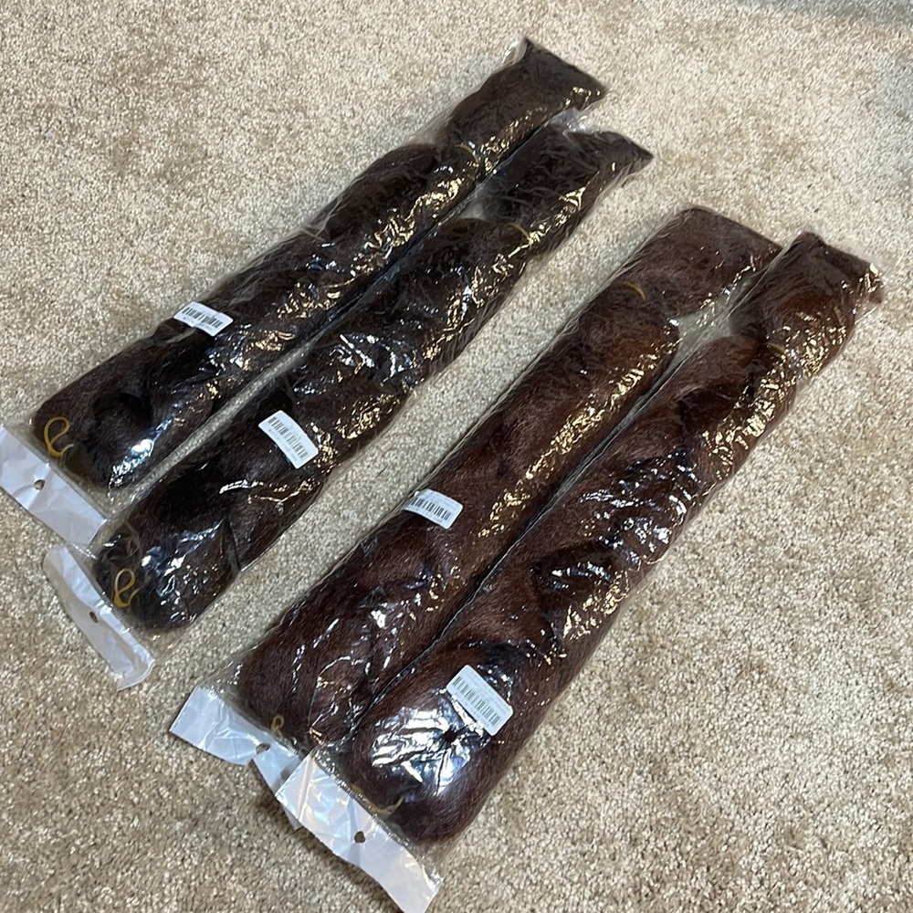 NIB Halloween plait schoolgirl braids in chestnut or dark brown. One pair set.